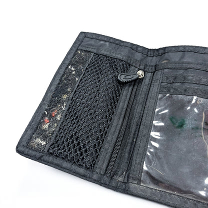 Oakley Early 2000's Leather & Kevlar Wallet - Grey / Black