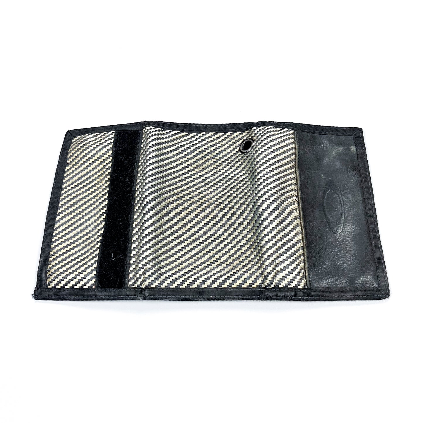 Oakley Early 2000's Leather & Kevlar Wallet - Grey / Black