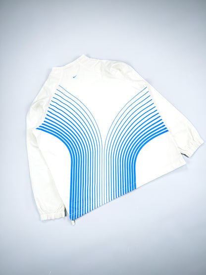 Nike Air Max Plus Tuned Tn 'Flow' Asymmetrical Zip Jacket - White / Blue - Size: XL