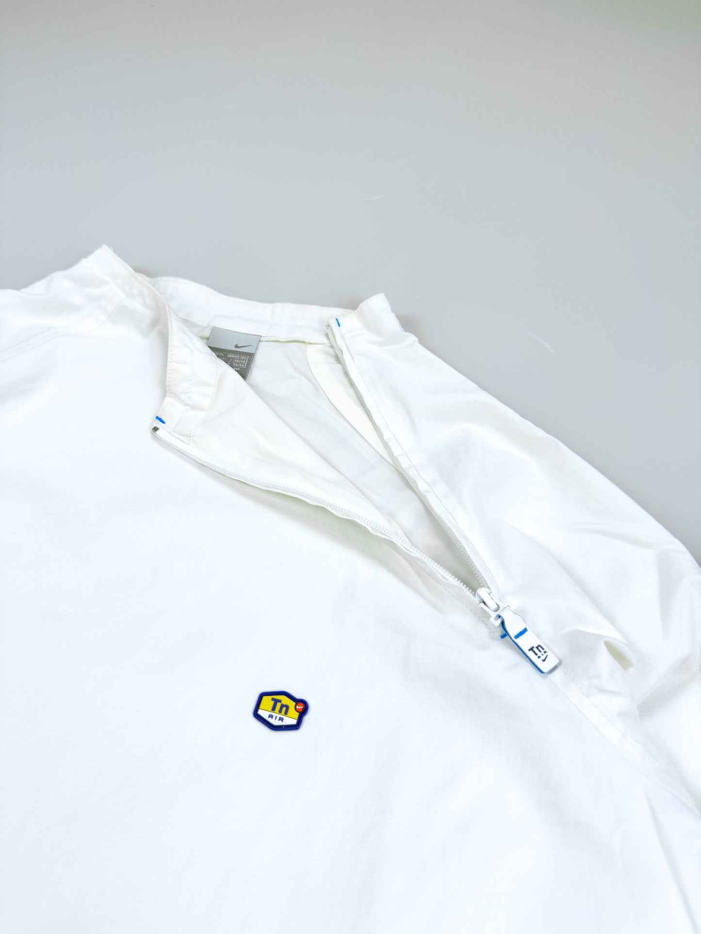 Nike Air Max Plus Tuned Tn 'Flow' Asymmetrical Zip Jacket - White / Blue - Size: XL