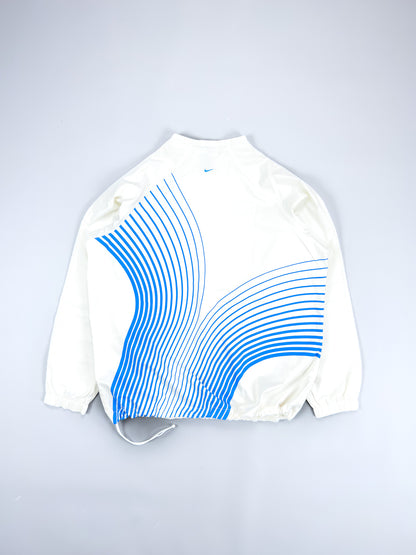 Nike Air Max Plus Tuned Tn 'Flow' Asymmetrical Zip Jacket - White / Blue - Size: XL