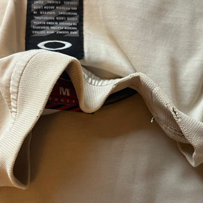 Oakley Software Early 2000's 3D Ellipse Beige T-shirt - Size: Medium