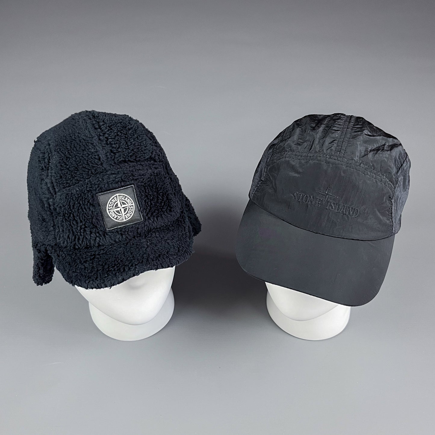 Stone Island Dog Ears 2 in 1 Metal Nylon Cap - Size: Medium