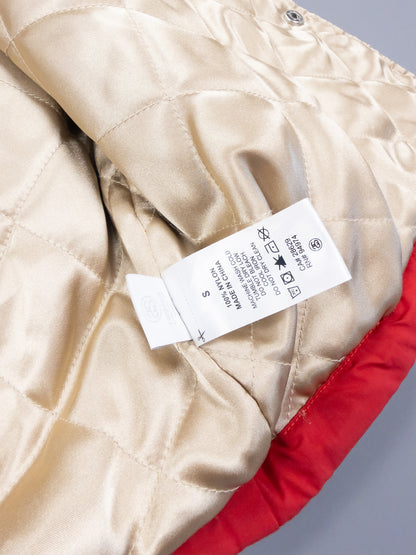 Stüssy SS Link Quilted Coach Jacket - Red / White / Gold - Size: Small