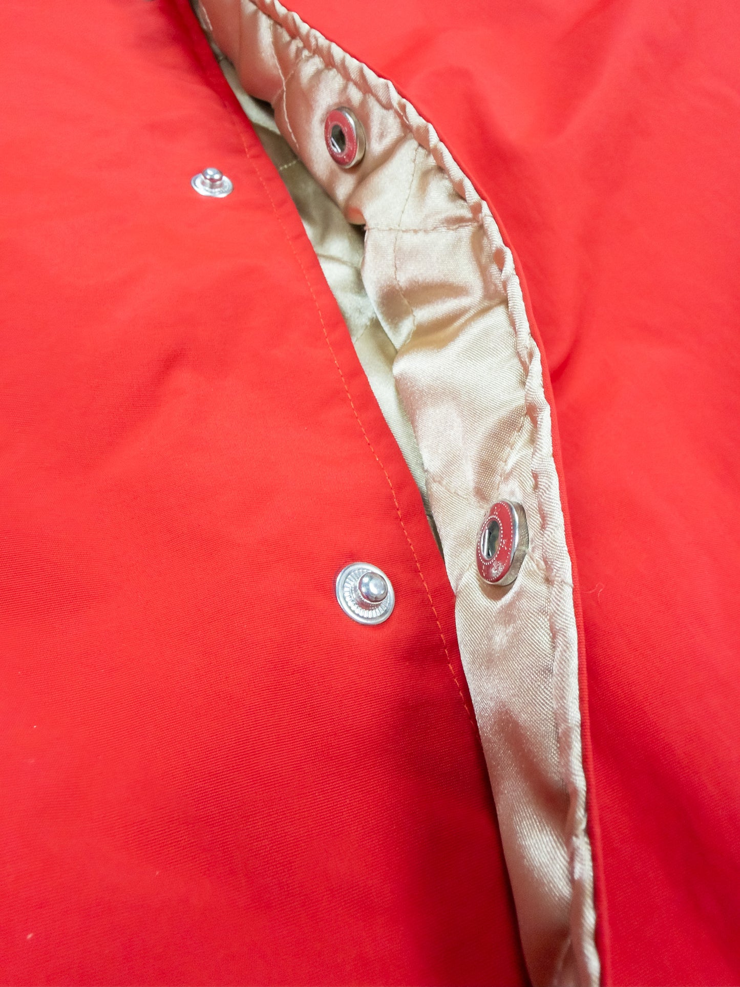 Stüssy SS Link Quilted Coach Jacket - Red / White / Gold - Size: Small