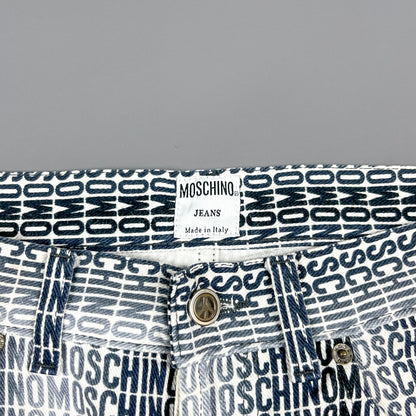 Moschino Fade Repeat Spellout Jeans - Size: 32"