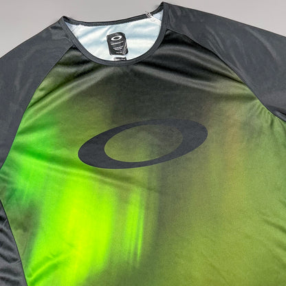 Oakley Green 'Aurora Borealis' T-shirt Jersey - Size: Large