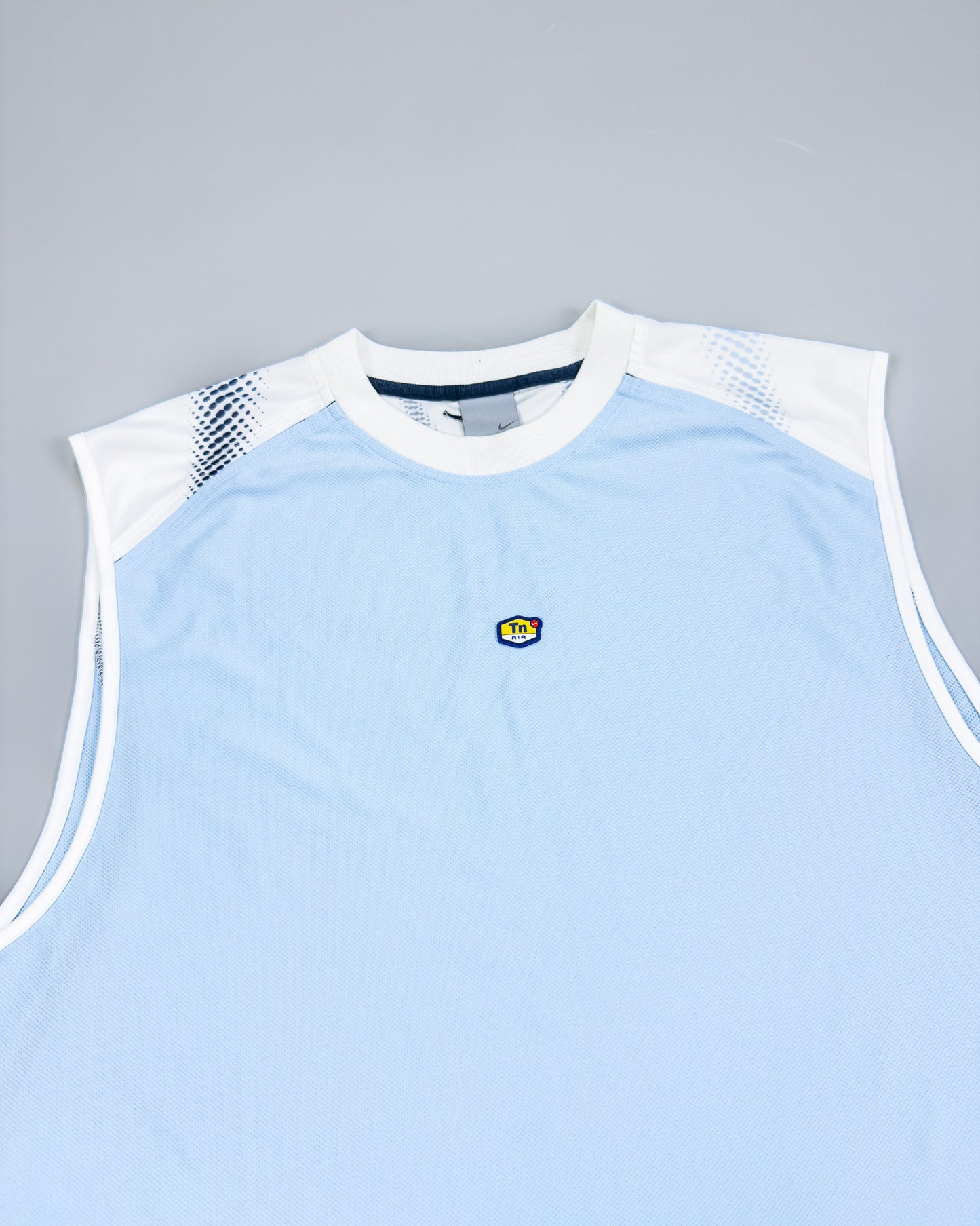 Nike Air Max Plus Tuned Tn 'Halftone Flow' Vest - White/Blue - Size: XXL