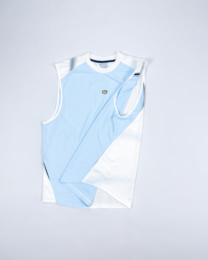 Nike Air Max Plus Tuned Tn 'Halftone Flow' Vest - White/Blue - Size: XXL