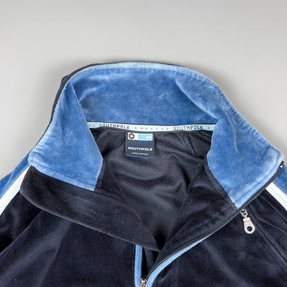 Southpole Velour Tracksuit - Size: Medium