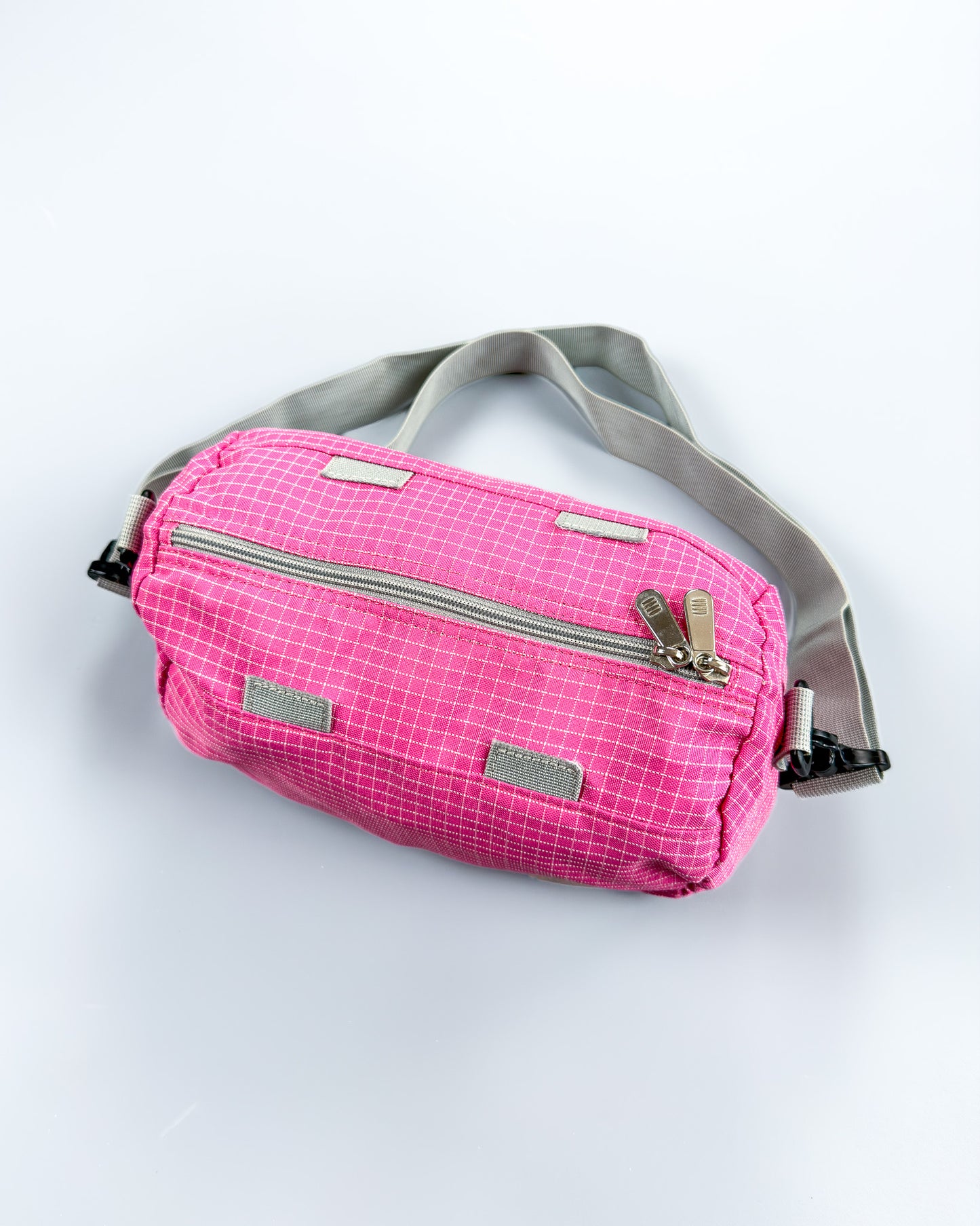 Nike x Maruem Early 2000's Vintage Rip-Stop Sling / Side / Cross Body / Mini Duffle Bag - Pink/Grey/Blue