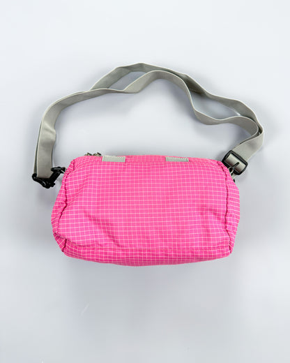 Nike x Maruem Early 2000's Vintage Rip-Stop Sling / Side / Cross Body / Mini Duffle Bag - Pink/Grey/Blue