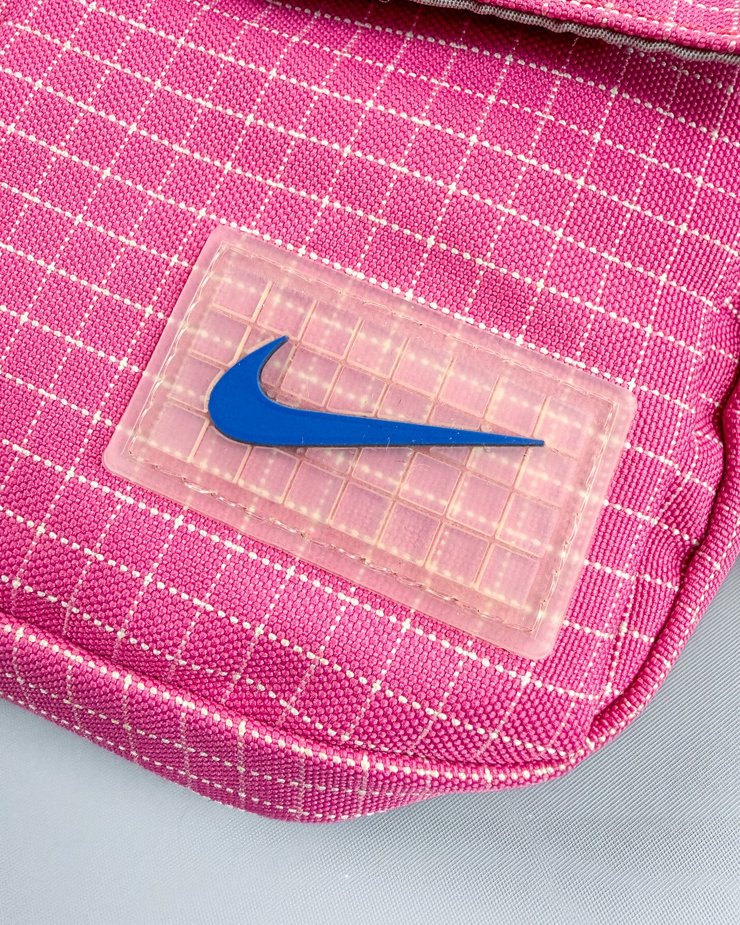 Nike x Maruem Early 2000's Vintage Rip-Stop Sling / Side / Cross Body Bag - Pink/Grey/Blue