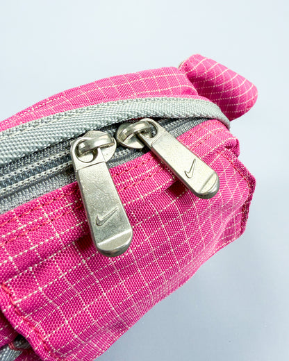 Nike x Maruem Early 2000's Vintage Rip-Stop Sling / Side / Cross Body Bag - Pink/Grey/Blue
