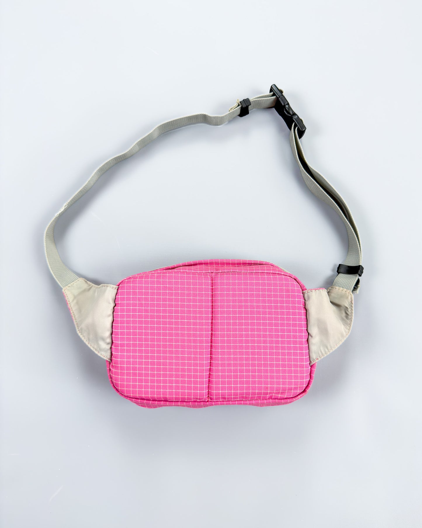 Nike x Maruem Early 2000's Vintage Rip-Stop Sling / Side / Cross Body Bag - Pink/Grey/Blue