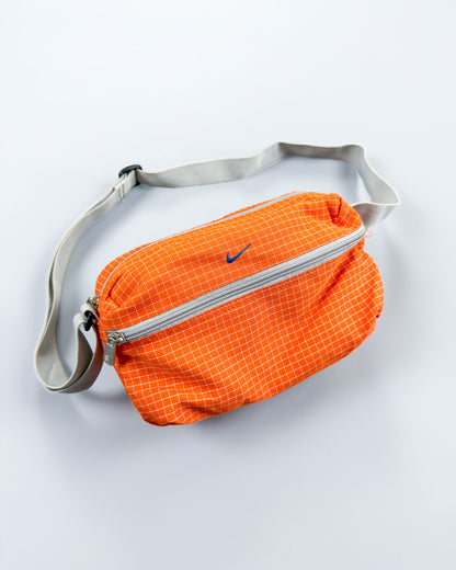 Nike x Maruem Early 2000's Vintage Rip-Stop Sling / Side / Cross Body Bag - Orange/Grey/Blue