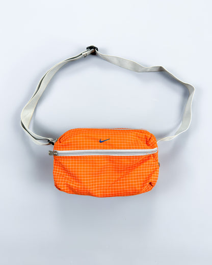 Nike x Maruem Early 2000's Vintage Rip-Stop Sling / Side / Cross Body Bag - Orange/Grey/Blue