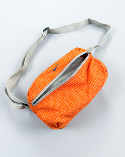 Nike x Maruem Early 2000's Vintage Rip-Stop Sling / Side / Cross Body Bag - Orange/Grey/Blue