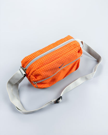 Nike x Maruem Early 2000's Vintage Rip-Stop Sling / Side / Cross Body Bag - Orange/Grey/Blue