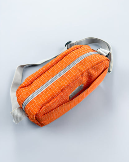 Nike x Maruem Early 2000's Vintage Rip-Stop Sling / Side / Cross Body Bag - Orange/Grey/Blue