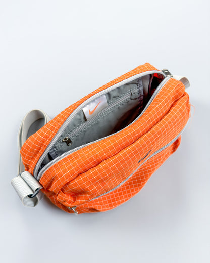 Nike x Maruem Early 2000's Vintage Rip-Stop Sling / Side / Cross Body Bag - Orange/Grey/Blue
