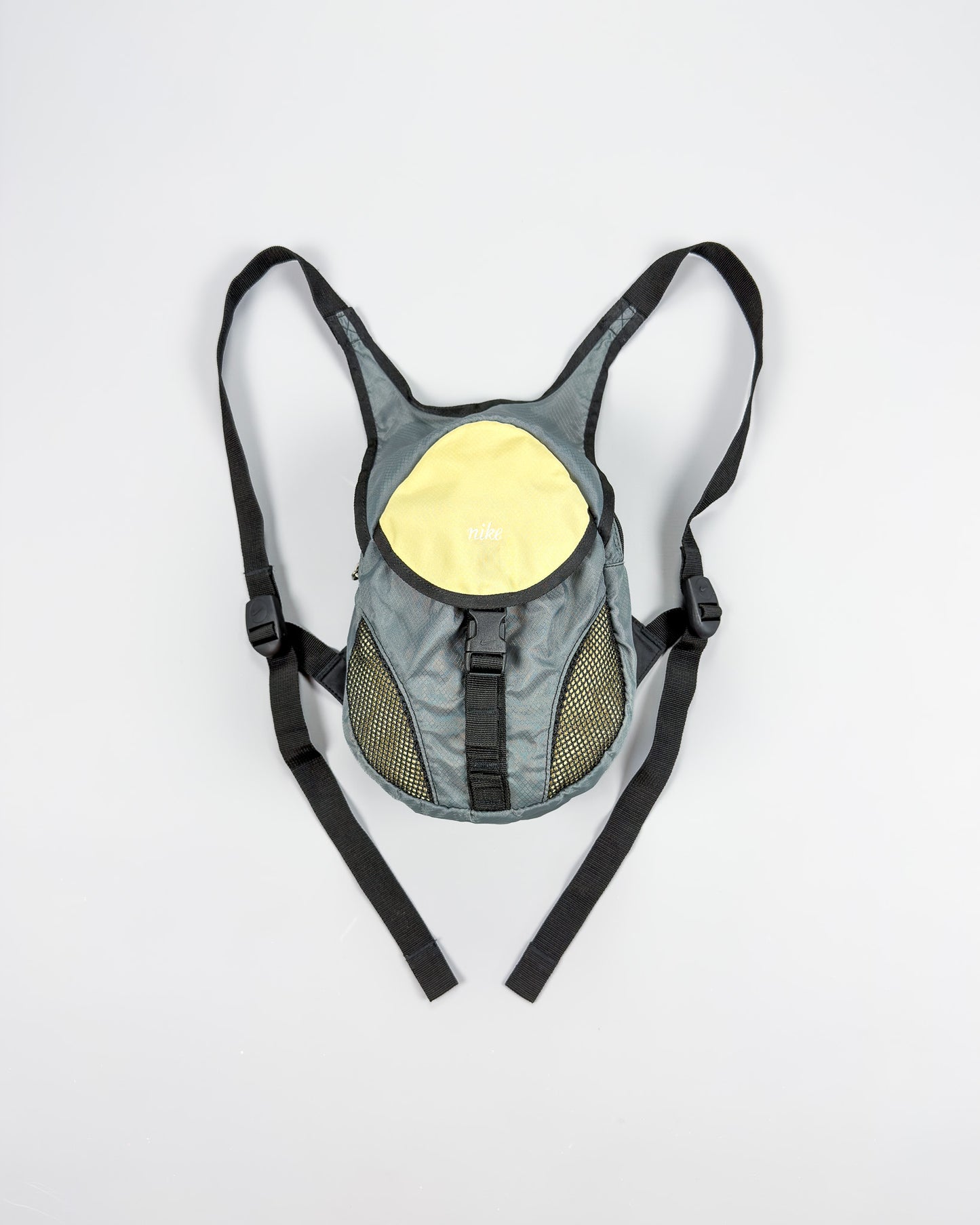 Nike Script Early 2000's Small Backpack - Grey/Yellow
