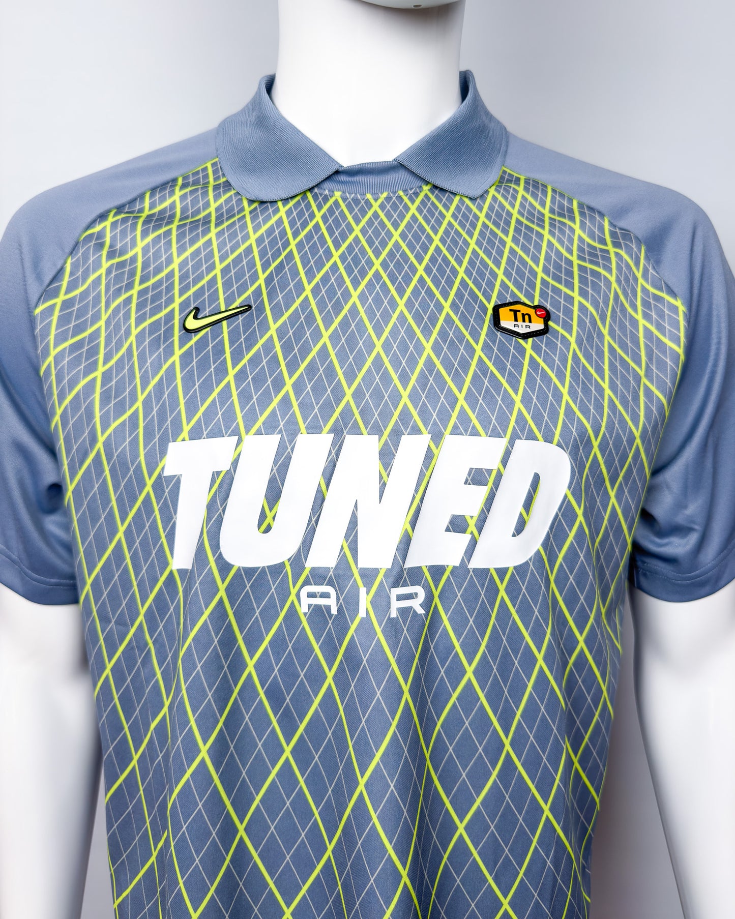 Nike Air Max Plus Tuned Tn 'Quad' Jersey Polo Shirt T-shirt - Grey-blue/Green