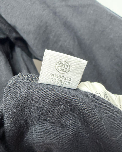Stüssy Owen Long Sleeve Jacquard Neck Logo - Black - Size: Large