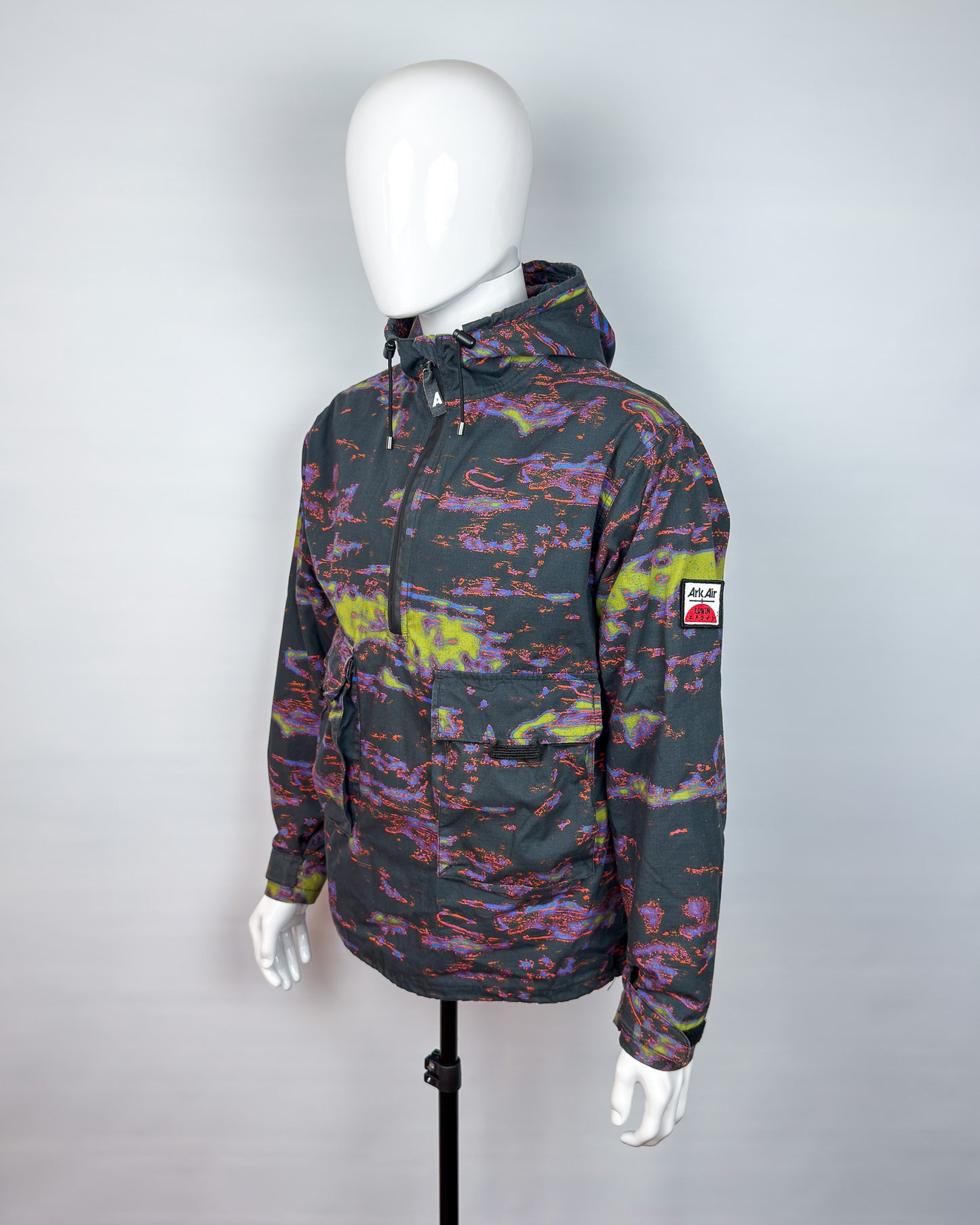 Edwin x Ark Air Digi Camo ‘Pop over’ 1/4 Zip Jacket - Camo - Size: Medium