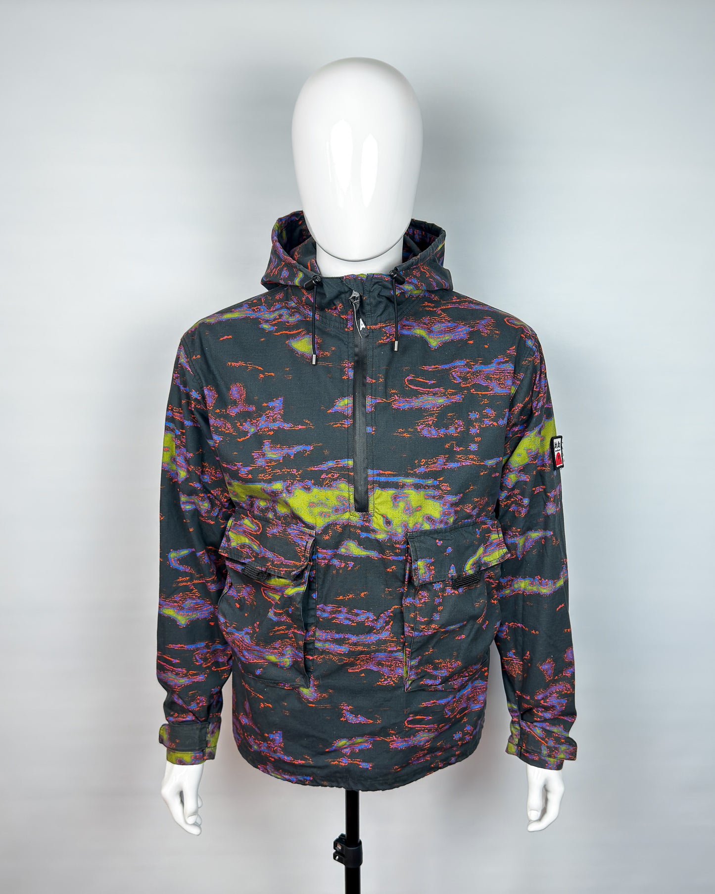Edwin x Ark Air Digi Camo ‘Pop over’ 1/4 Zip Jacket - Camo - Size: Medium