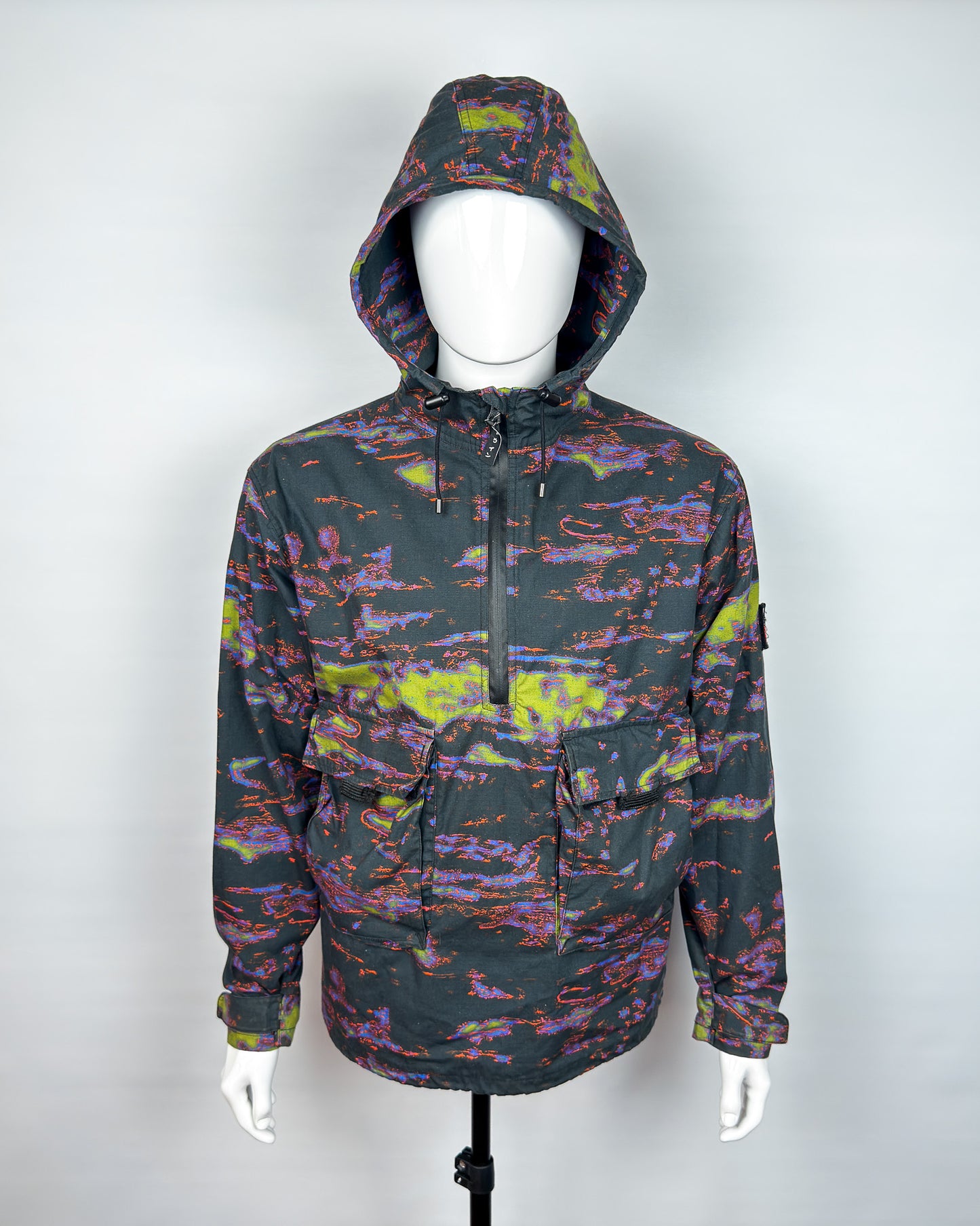 Edwin x Ark Air Digi Camo ‘Pop over’ 1/4 Zip Jacket - Camo - Size: Medium