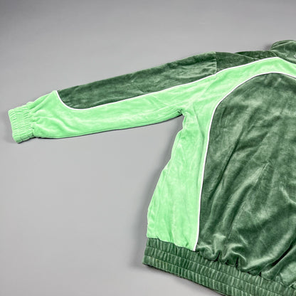 Sean John Script Logo Green Velour Tracksuit - Size: Medium