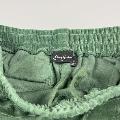 Sean John Script Logo Green Velour Tracksuit - Size: Medium