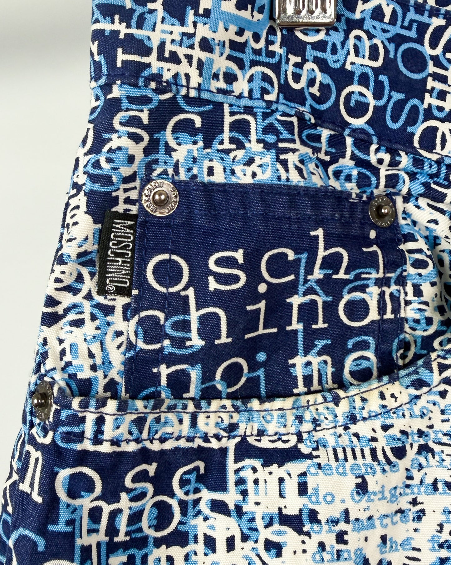 Moschino Jeans 'Kaos' Print Jeans - Size: 34” - Early 2000s - Vintage