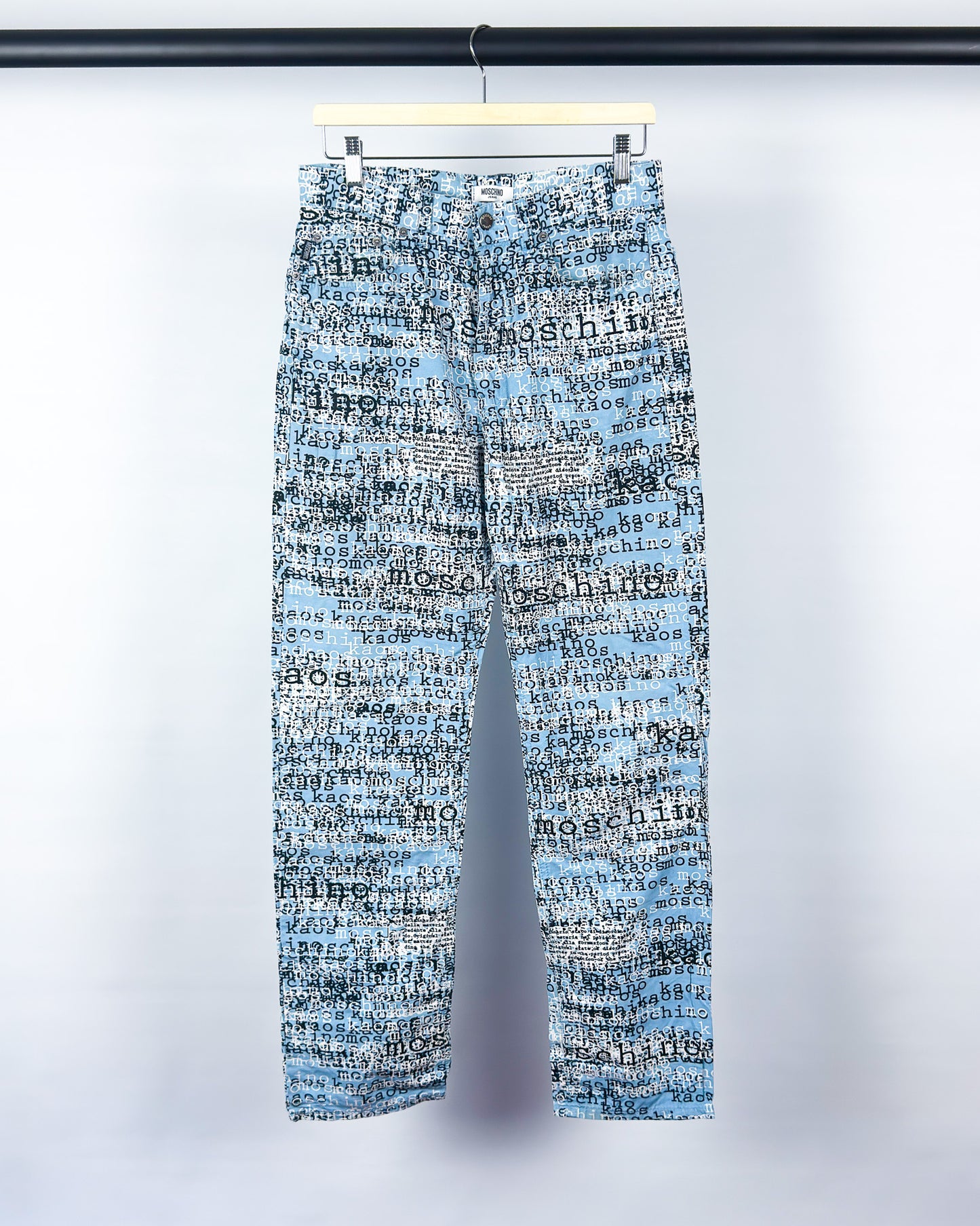 Moschino Jeans 'Kaos' Print Jeans - Size: 32" - Early 2000s - Vintage