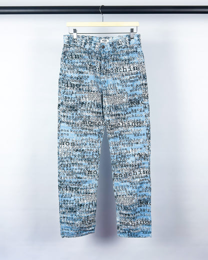 Moschino Jeans 'Kaos' Print Jeans - Size: 32" - Early 2000s - Vintage