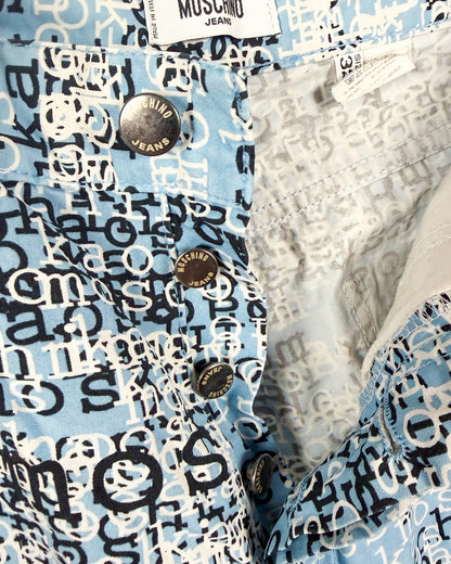 Moschino Jeans 'Kaos' Print Jeans - Size: 32" - Early 2000s - Vintage