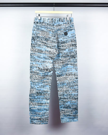Moschino Jeans 'Kaos' Print Jeans - Size: 32" - Early 2000s - Vintage