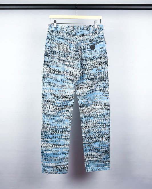 Moschino Jeans 'Kaos' Print Jeans - Size: 32" - Early 2000s - Vintage