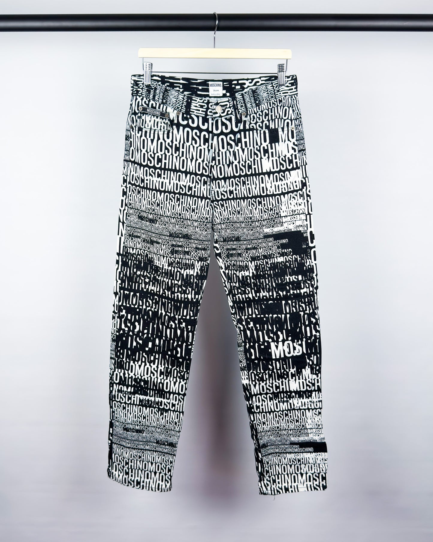 Moschino Jeans 'Crazy' Print Jeans - Size: 32” - 90s - Vintage
