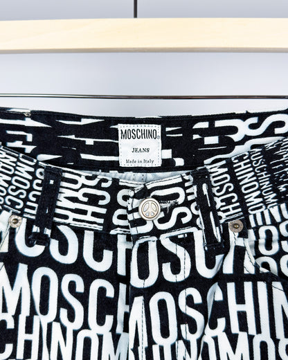 Moschino Jeans 'Crazy' Print Jeans - Size: 32” - 90s - Vintage
