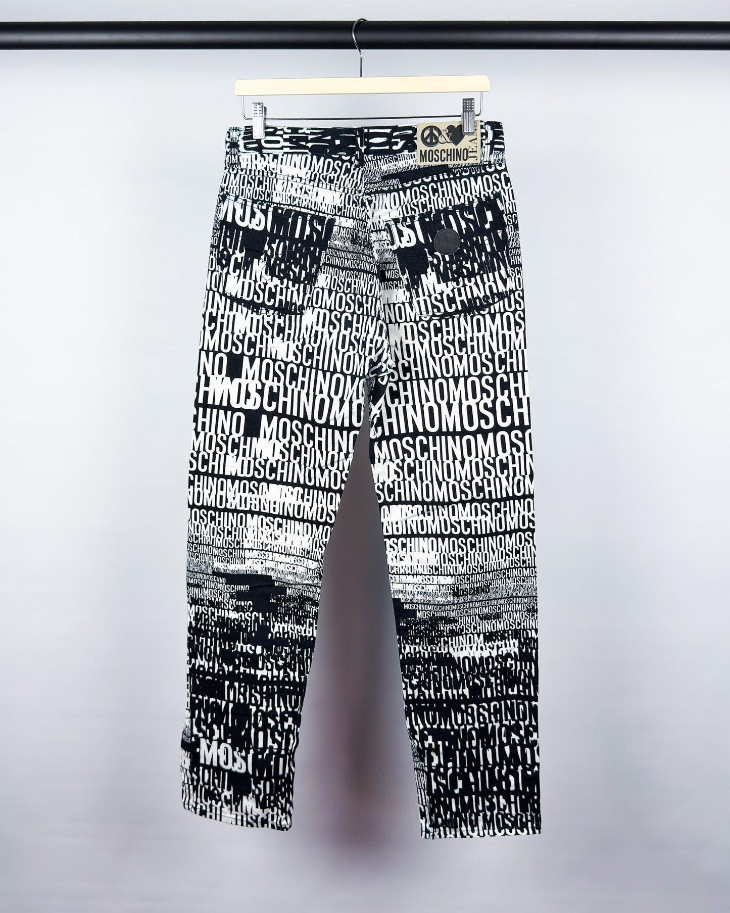 Moschino Jeans 'Crazy' Print Jeans - Size: 32” - 90s - Vintage