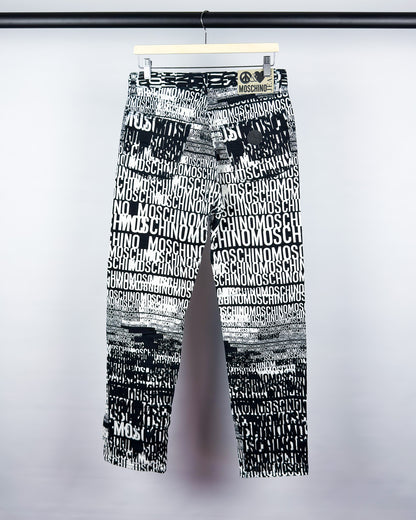 Moschino Jeans 'Crazy' Print Jeans - Size: 32” - 90s - Vintage