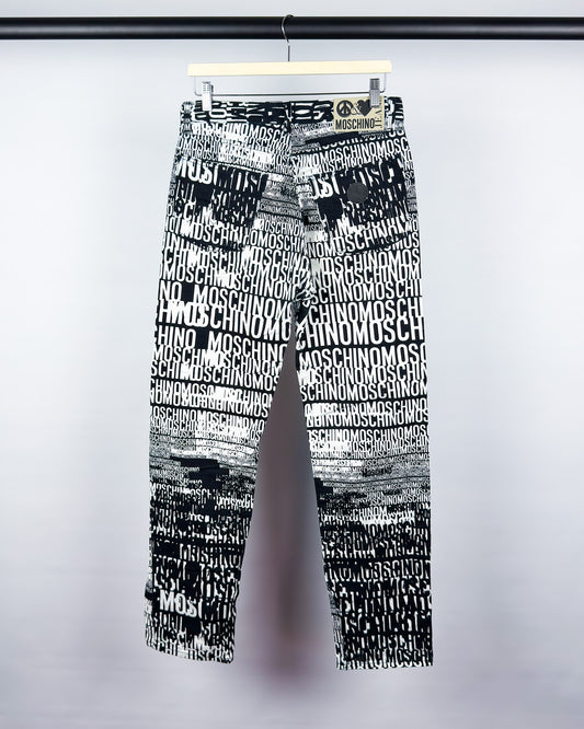 Moschino Jeans 'Crazy' Print Jeans - Size: 32” - 90s - Vintage