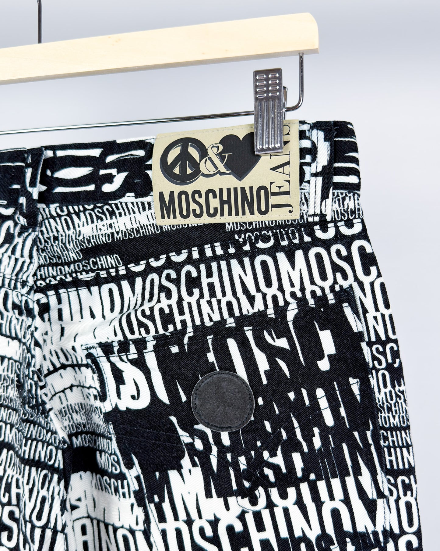 Moschino Jeans 'Crazy' Print Jeans - Size: 32” - 90s - Vintage