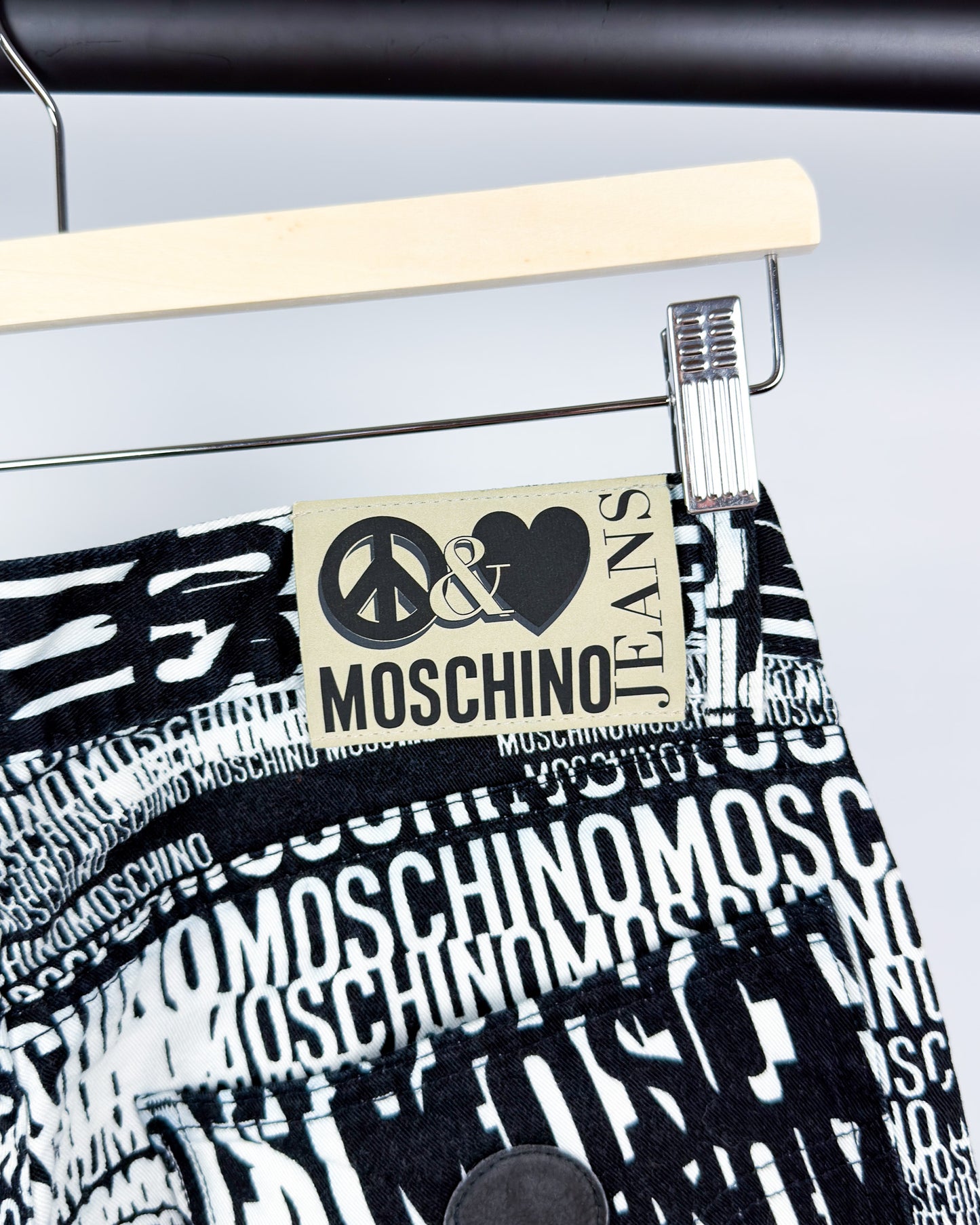 Moschino Jeans 'Crazy' Print Jeans - Size: 32” - 90s - Vintage