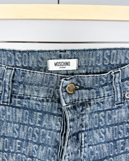 Moschino Jeans Spellout Jacquard Jeans - Size: 34" - Early 2000s - Vintage