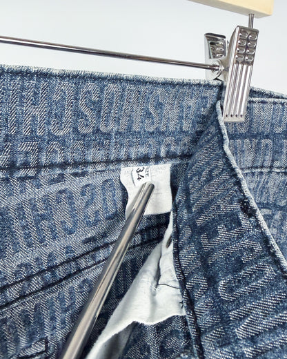 Moschino Jeans Spellout Jacquard Jeans - Size: 34" - Early 2000s - Vintage