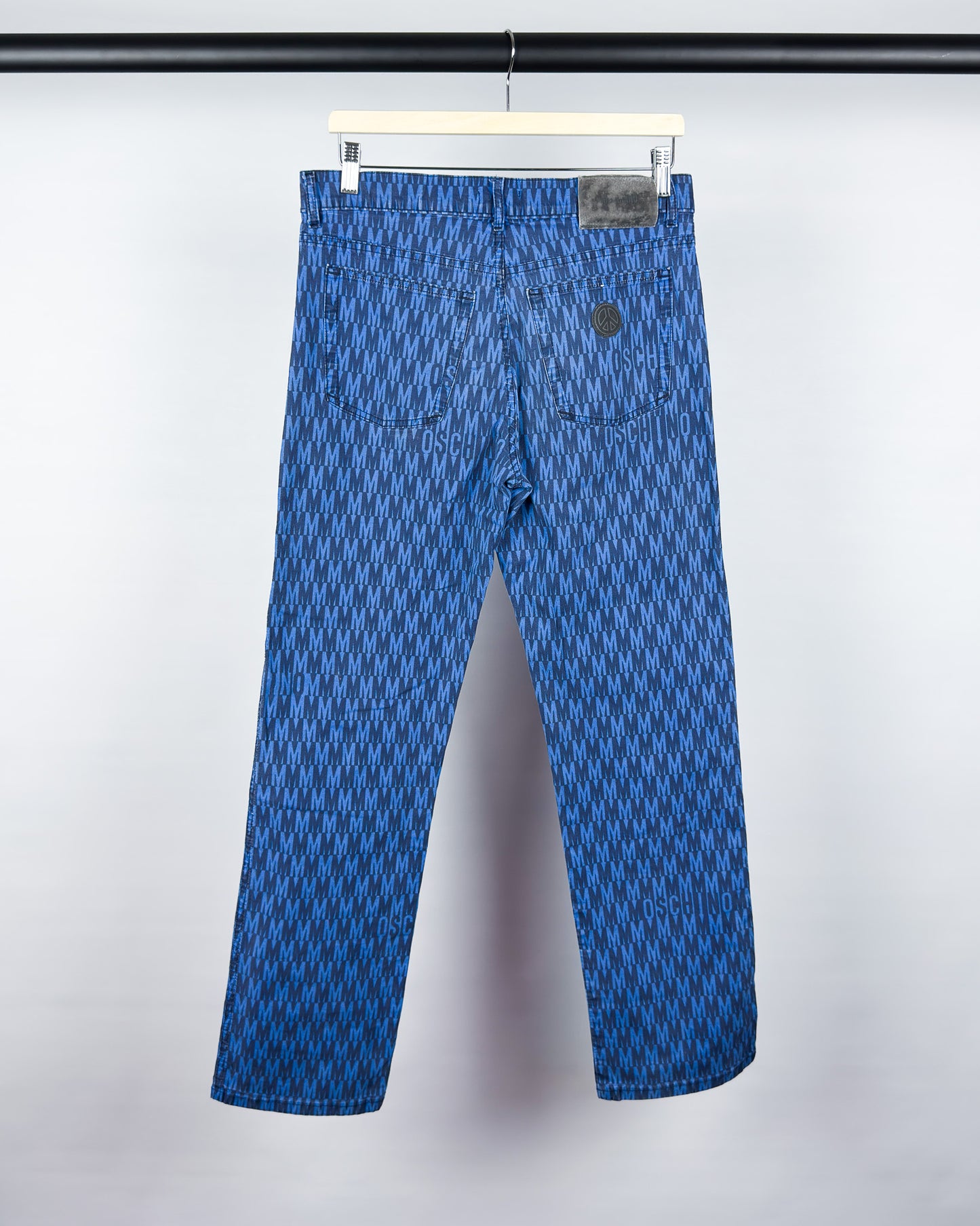 Moschino Jeans 'M Repeat' Printed Jeans - Size: Tagged 34" - Early 2000s - Vintage