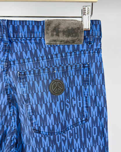 Moschino Jeans 'M Repeat' Printed Jeans - Size: Tagged 34" - Early 2000s - Vintage